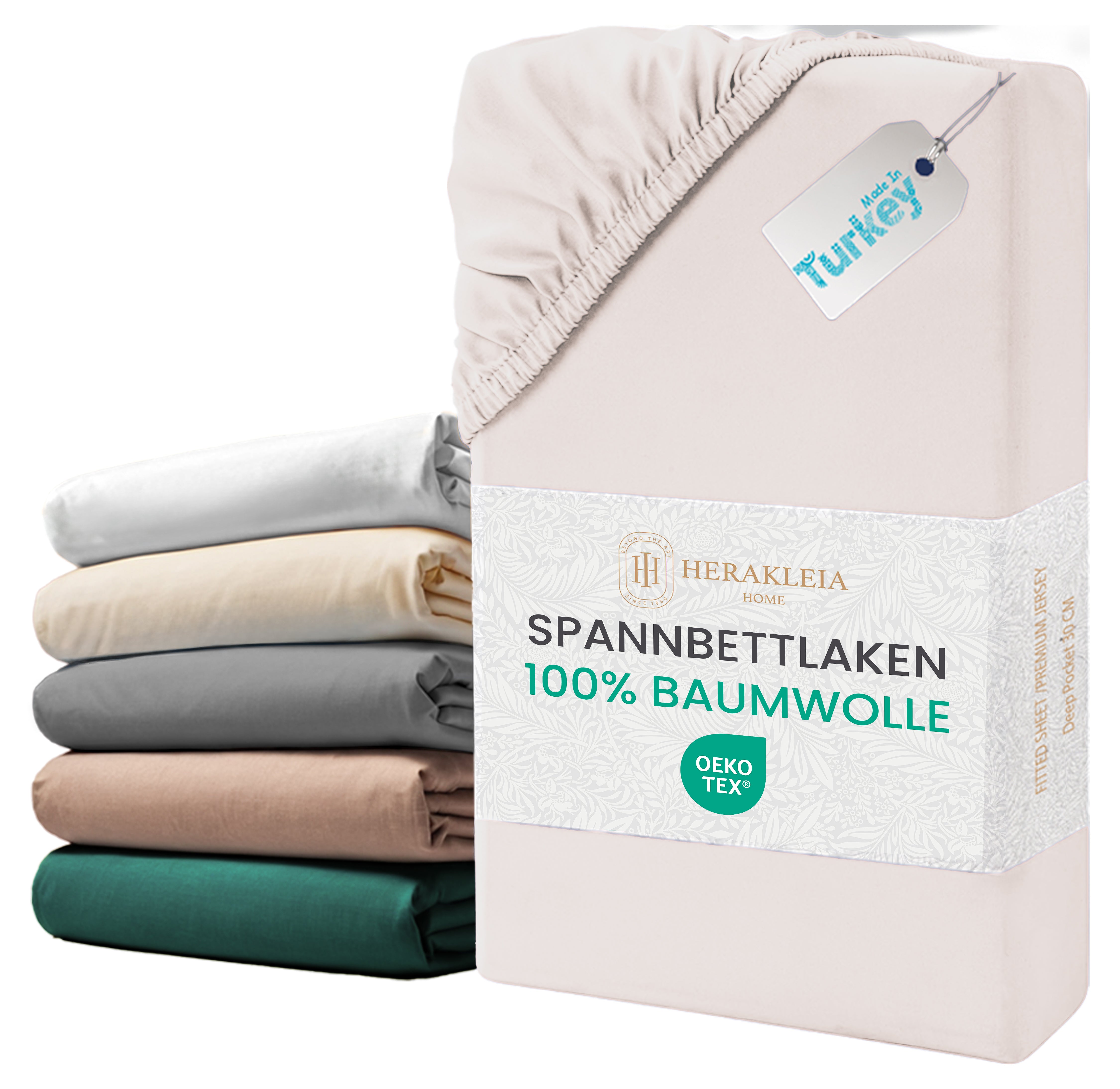 Spannbettlaken -Beige-