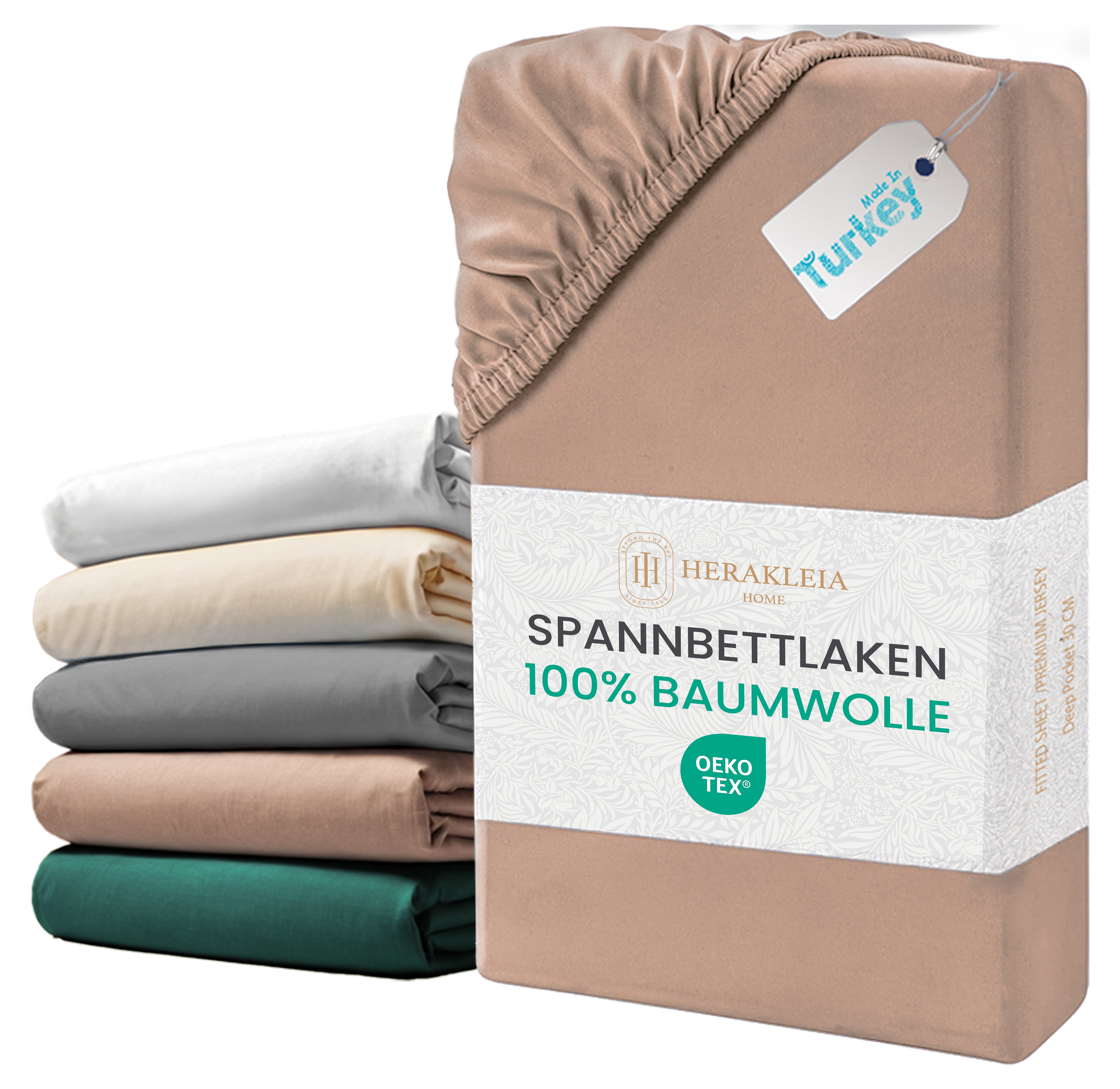 Spannbettlaken -Beige-